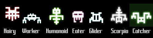 space invaders alien types